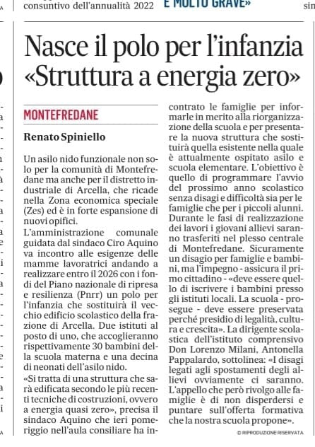 Immagine di copertina: Nasce il polo per l' infanzia